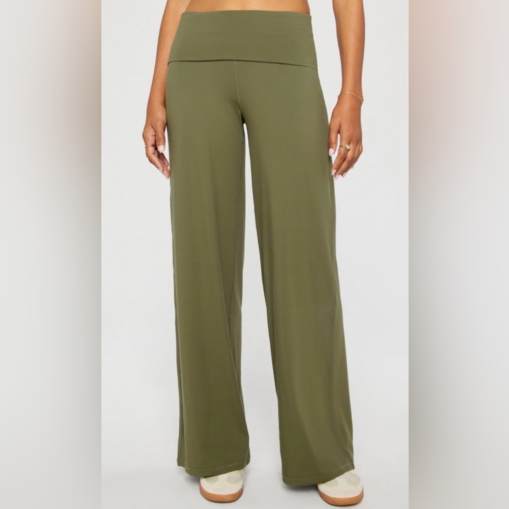 Fabletics Utility Green PureLuxe Foldover Pant S Tall